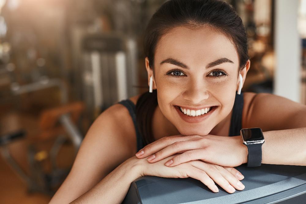 Woman smiling at gym, scottsdale az