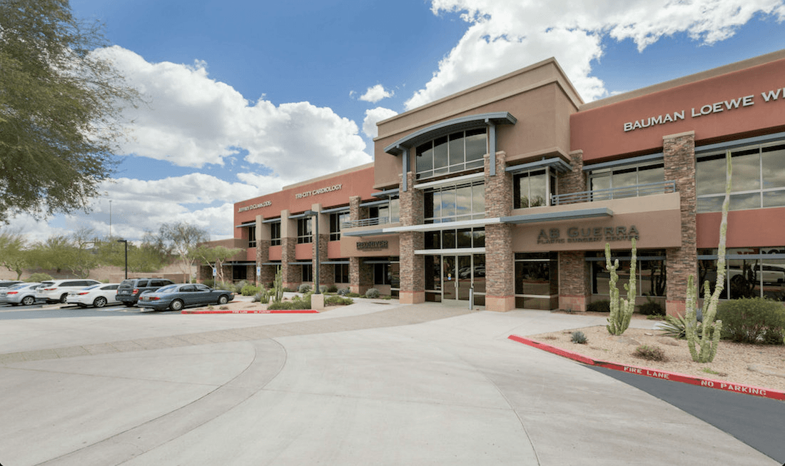 Alternate view of building entrance for scottsdale cosmetic dentistry