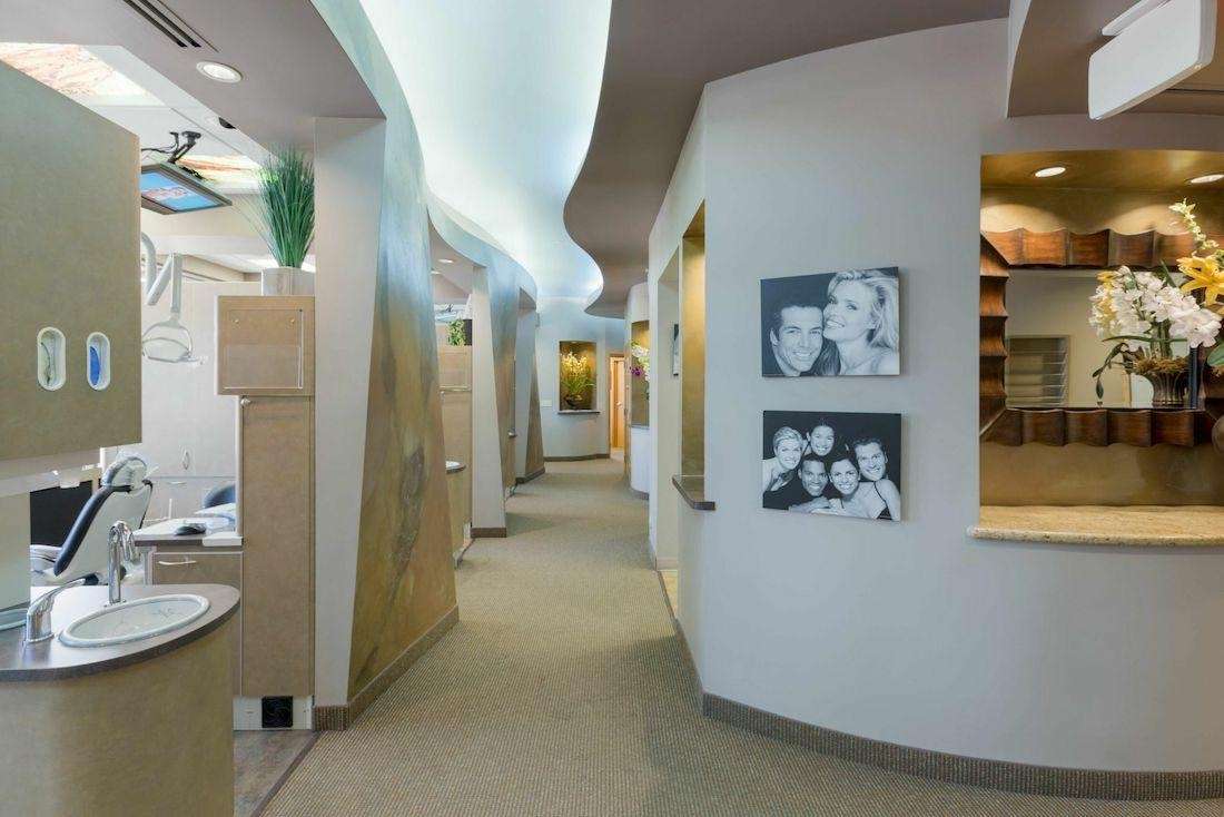 Hallway to operatories and back office of scottsdale cosmetic dentistry