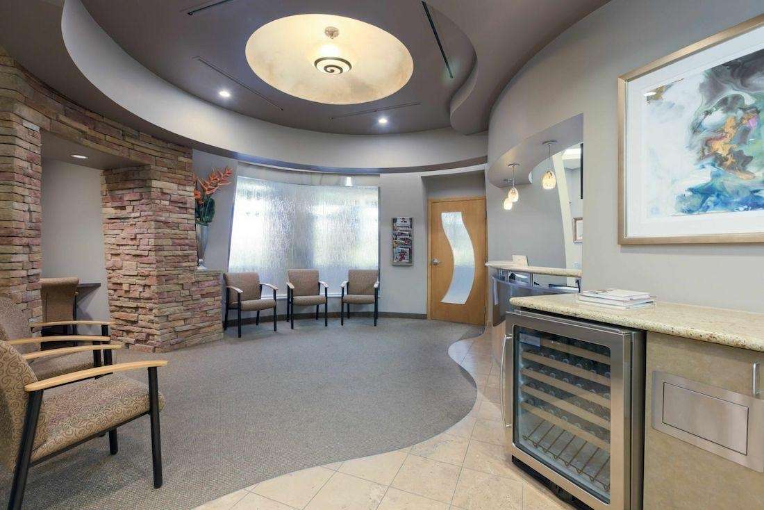 Inside view of office reception room at scottsdale cosmetic dentistry